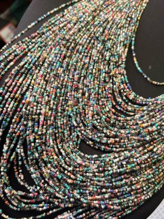 Statement Multistrand Seed Bead Necklace - Picture 4 of 6
